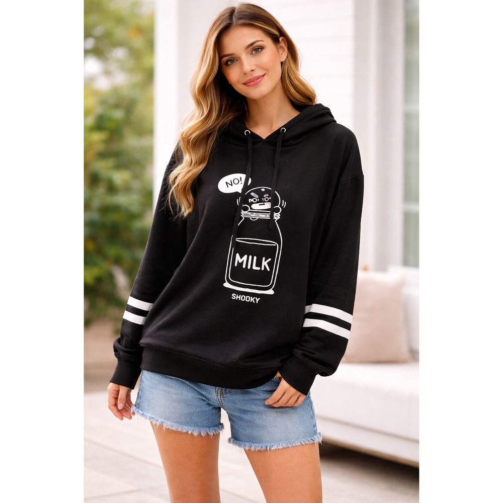 Amazon- BTS Black Graphic Hoodie Sweater Size L